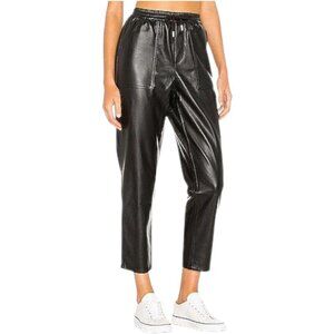 Blank NYC Black No Guidance Faux Leather Jogger Pants Sz 25